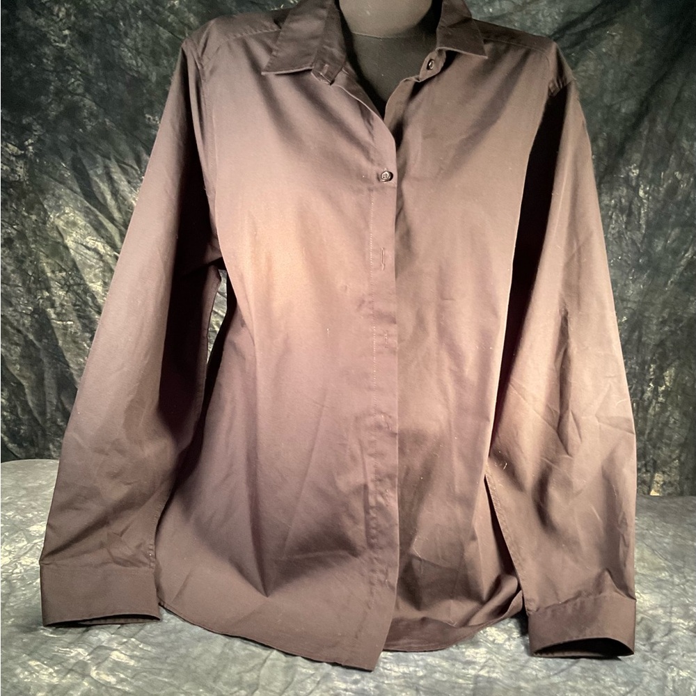 Port Authority Black Blouse Long-Sleeved Top